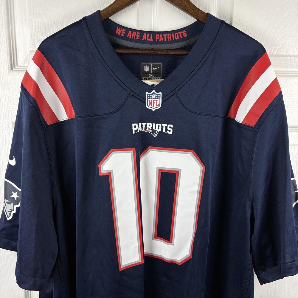 Nike New England Patriots Football Drake Maye Jersey Mens 3XL On Field NFL NEW